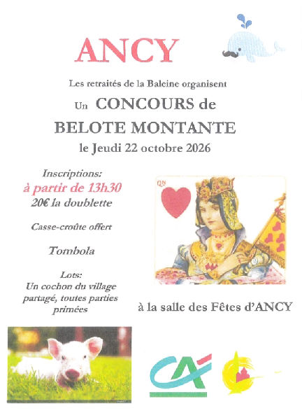 Concours de belote des retraités de la baleine