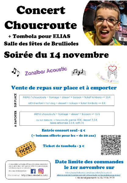 Concert choucroute pour Elias