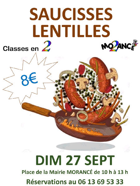 Vente de saucisses lentilles