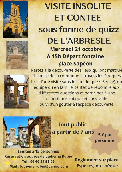 Visite insolite et contée de L'Arbresle 