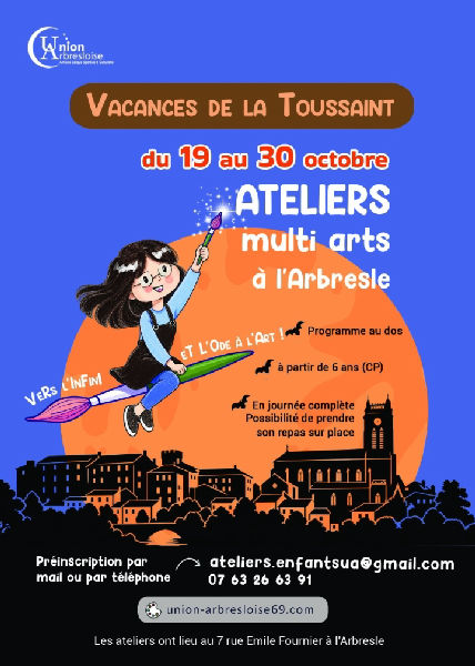 Vacances d'automne - stages multi-arts