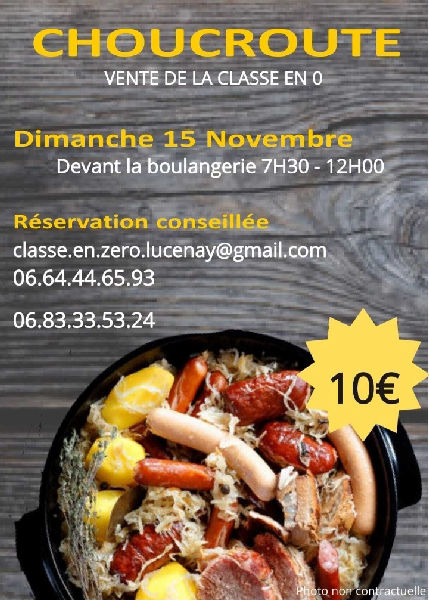 Vente choucroute classe en 0
