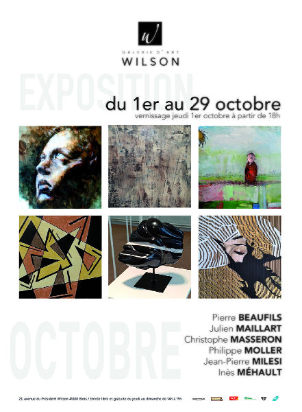 Six regards croisés, en octobre, à la Galerie Wilson, Blois