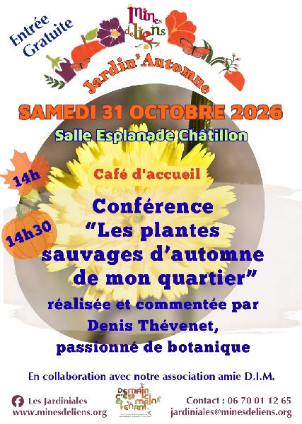 Conférence : les plantes d'automne de mon quartier