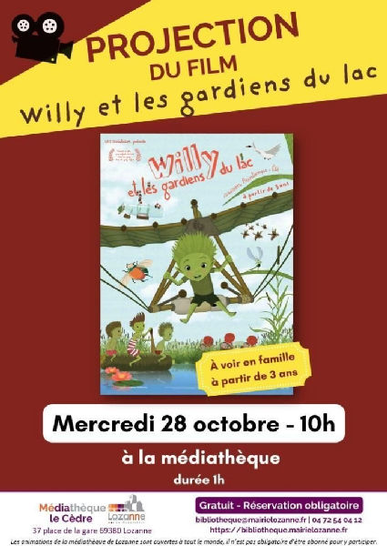 Projection du film "Willy et les gardiens du lac"