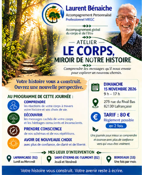 atelier: "LE CORPS,MIROIR DE NOTRE HISTOIRE"