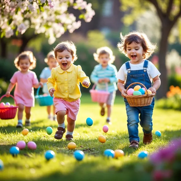 Chasse aux oeufs de Pâques