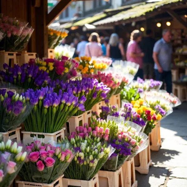 Marché aux fleurs à Olmeto