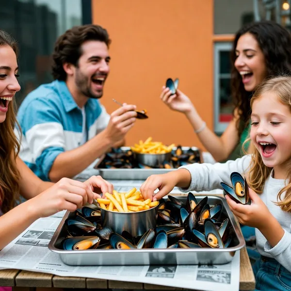 Repas moules frites