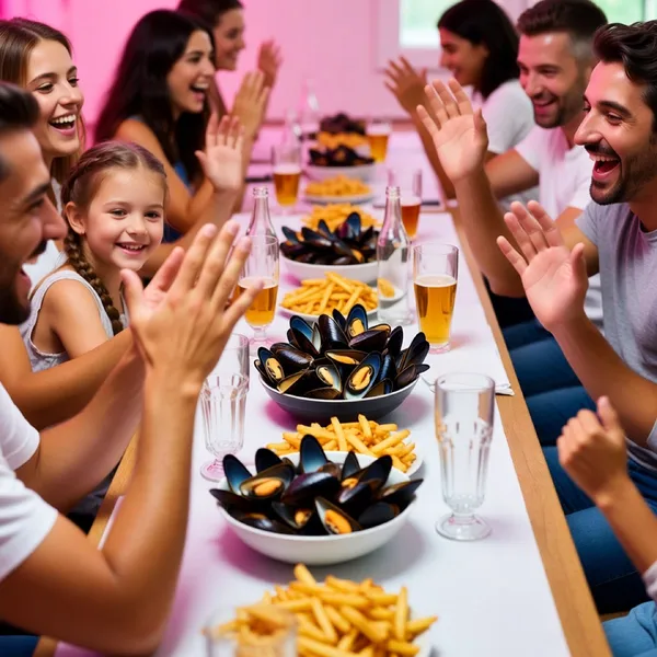 Repas moules-frites