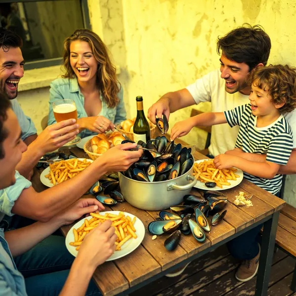 Repas moules-frites