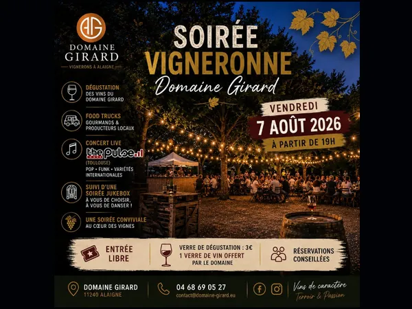 SOIRÉE VIGNERONNE DU DOMAINE GIRARD