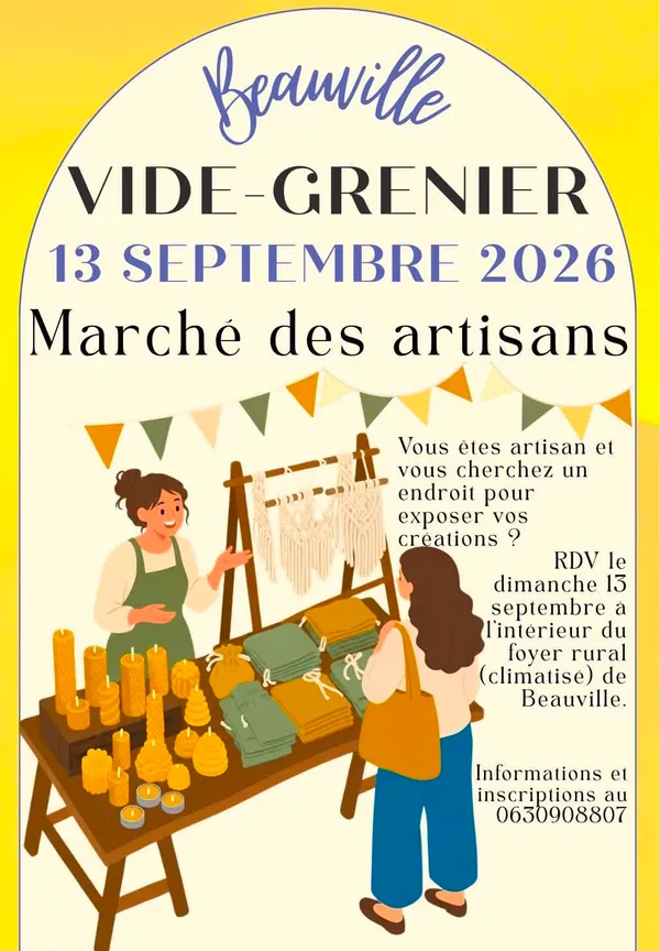 VIDE-GRENIER ET MARCHÉ D'ARTISANS À BEAUVILLE