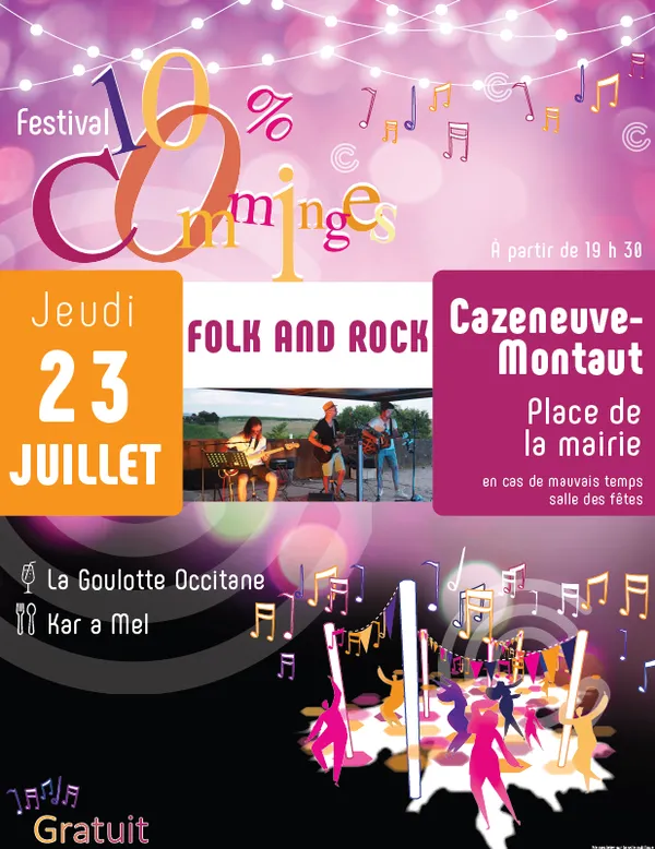 FESTIVAL 100% COMMINGES : CONCERT ROCK'N FOLK