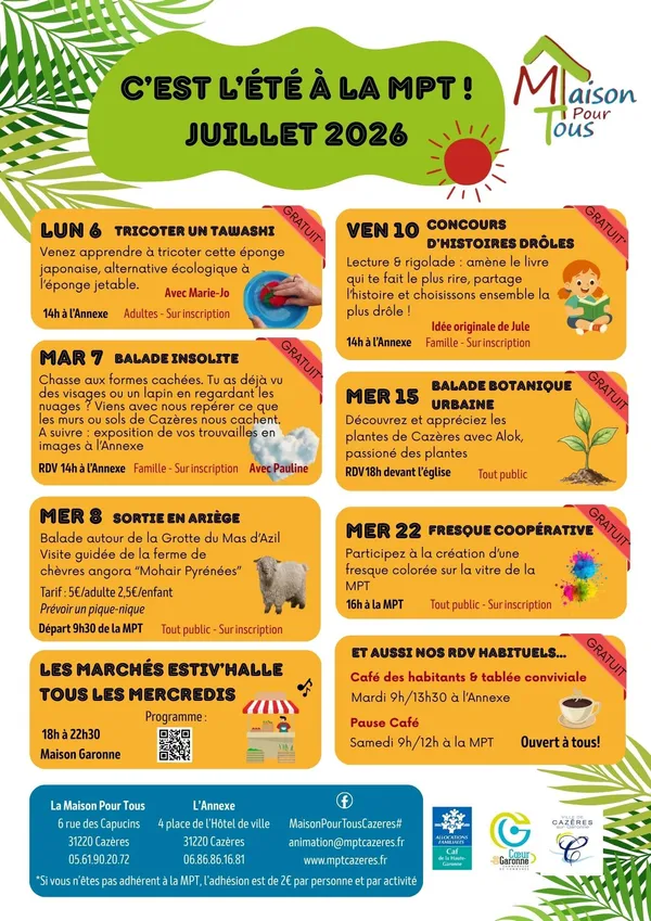 PROGRAMME DE JUILLET