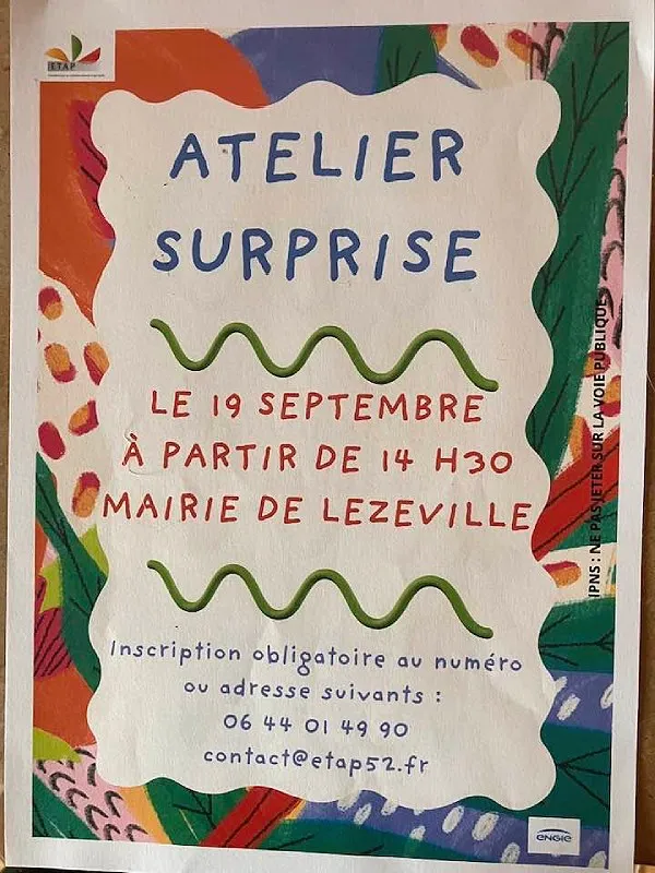 Atelier surprise - Lezéville