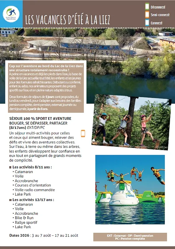 Colonie de vacances - Ecole de voile de la Liez