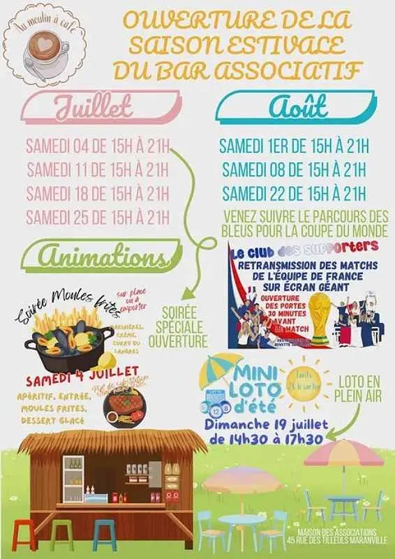 Ouverture de la saison estivale du bar associatif de Maranville
