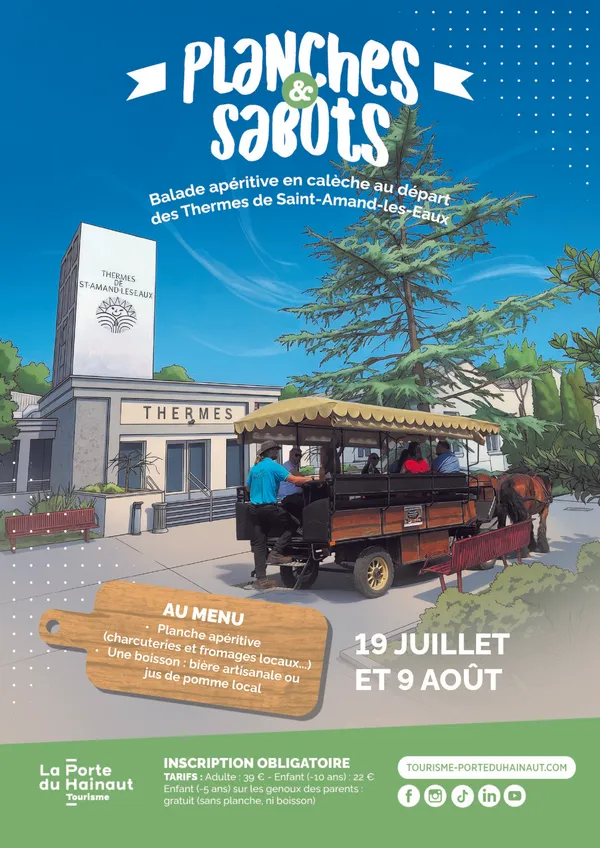 Planches & Sabots – Balade apéritive en calèche (Thermes)