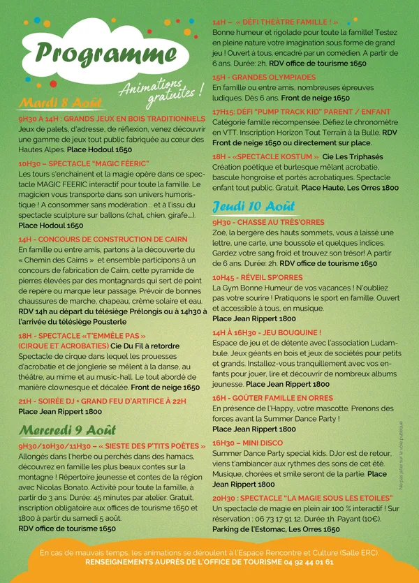 Festival des Familles en Orres
