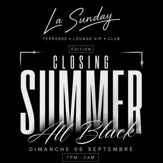 LA SUNDAY — CLOSING SUMMER ALL BLACK 🖤