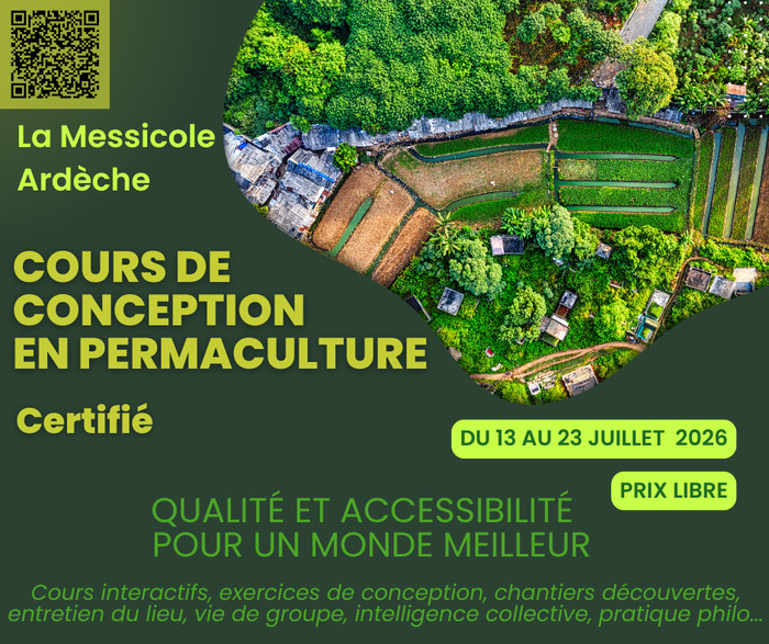 Cours de Conception Permaculture (CCP), certifié