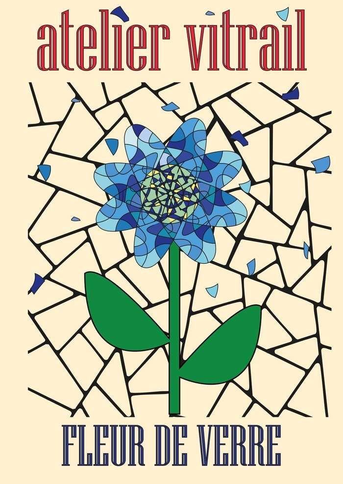 Réalise ton vitrail de verre : fleur de verre