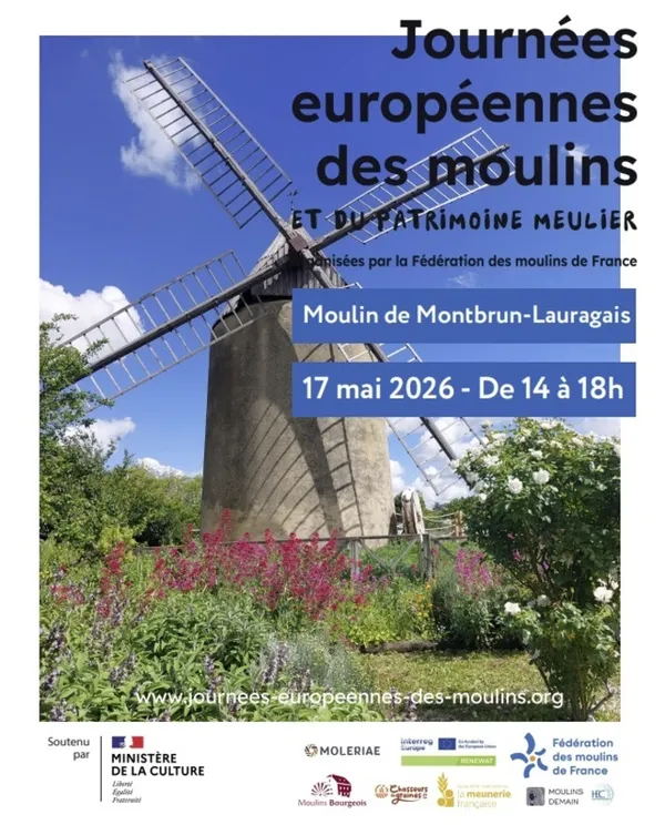 Journées européennes des Moulins : découvrir le moulin à vent de Montbrun-Lauragais