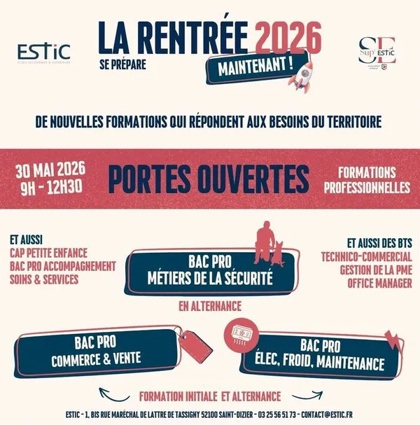Portes ouvertes ESTIC – Formations professionnelles rentrée 2026