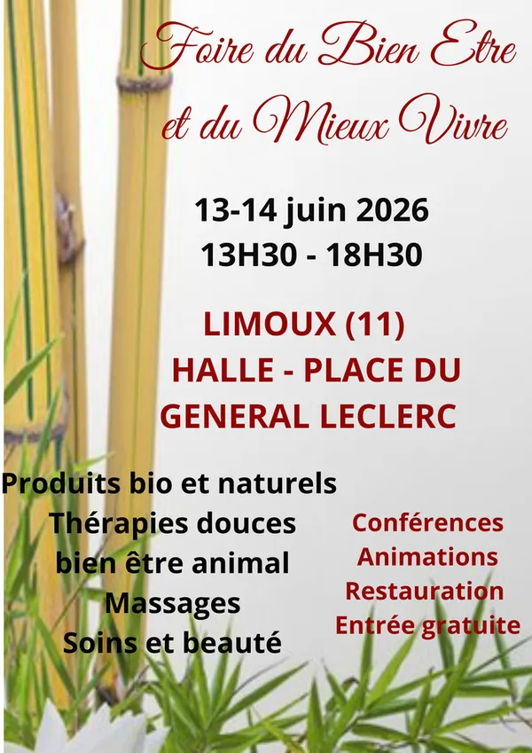 Foire du bien être et du mieux vivre Limoux