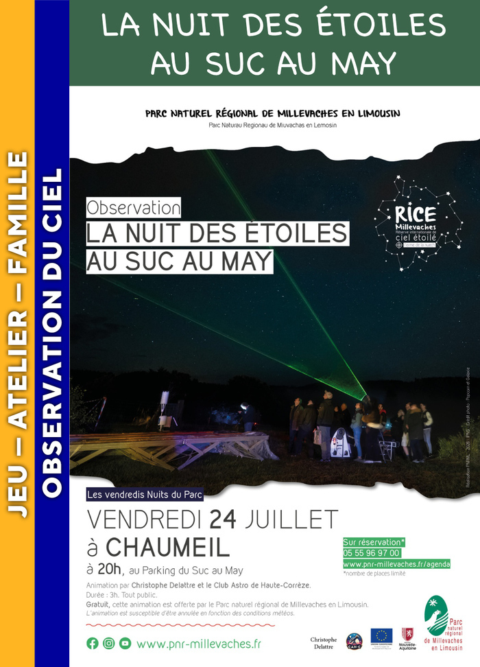 MILLEVACHES - Nuit des étoiles au Suc au May