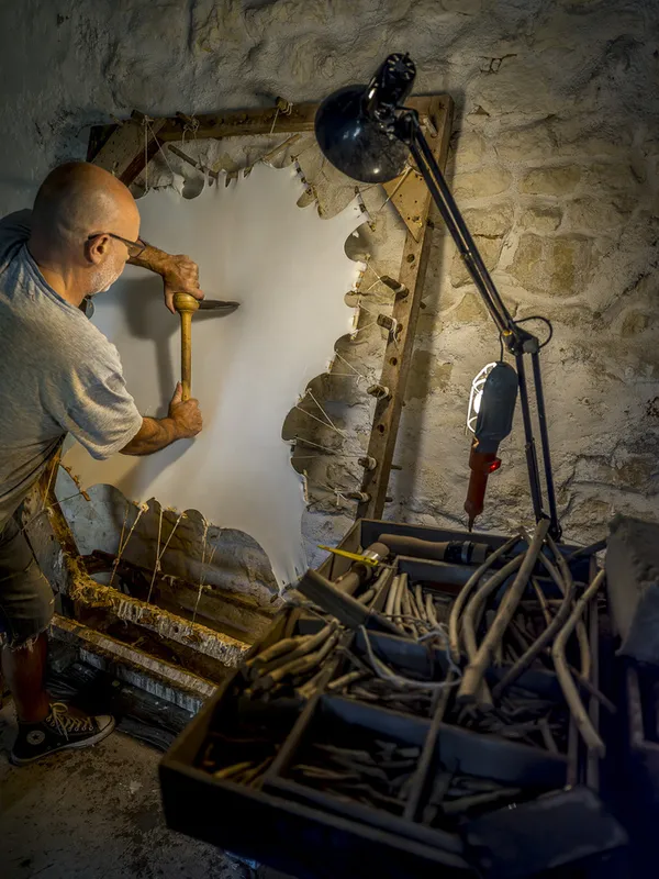 Visite de l'atelier parcheminier