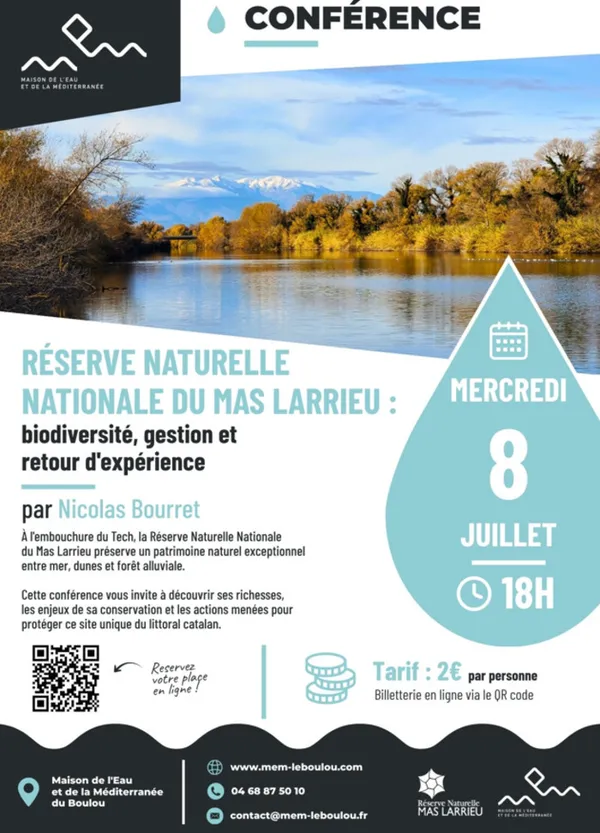 Conférence : Réserve Naturelle Nationale du Mas Larrieu : biodiversité, gestion et retour d'expérience