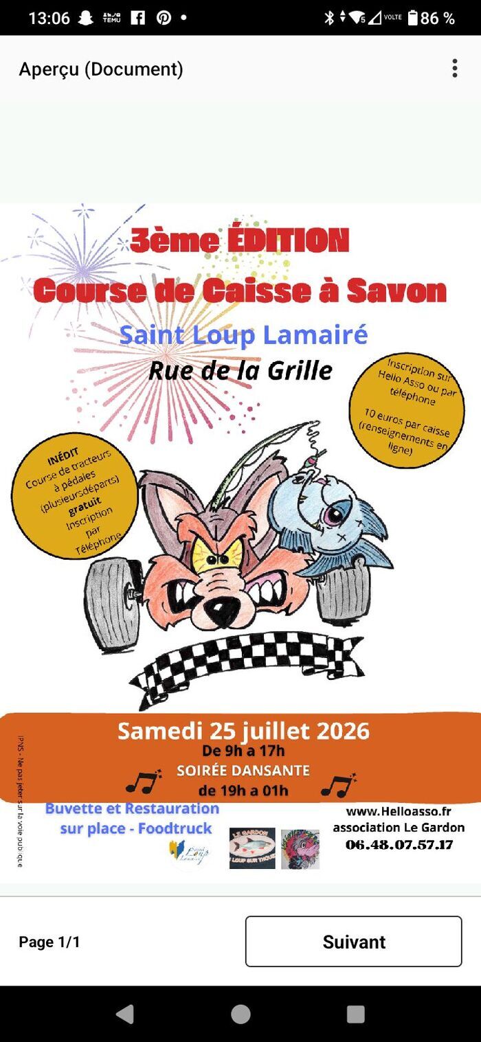 Course de caisses à savon