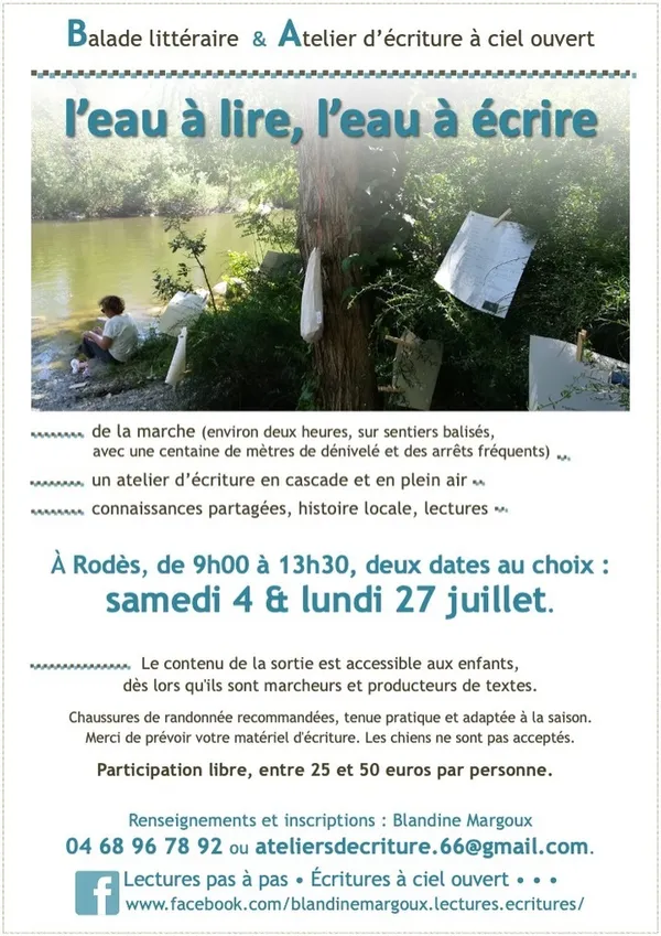 L'eau à lire, l'eau à écrire • Balade littéraire & Atelier d'écriture