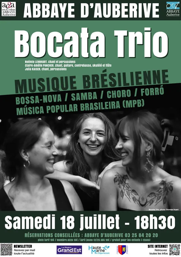 Concert de musique brésilienne avec le Bocata Trio