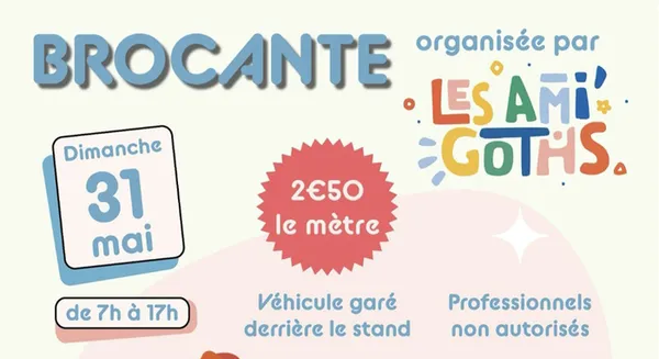 Brocante organisée par les AMI'GOTHS