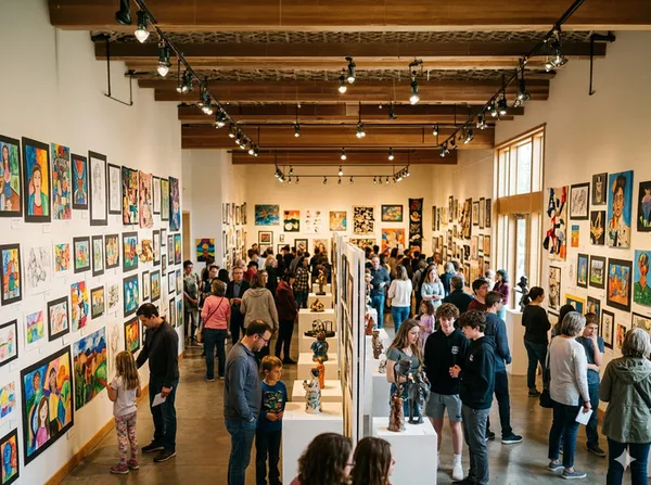Exposition d'œuvres des élèves des ateliers d'Arts