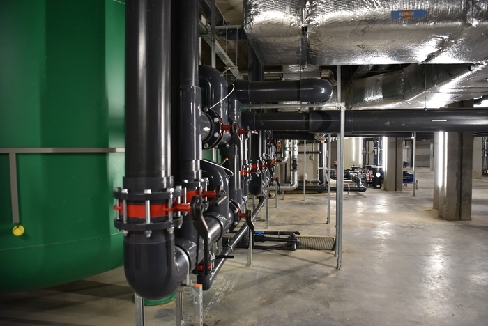 Visite des sous-sols du centre aquatique de Carvin