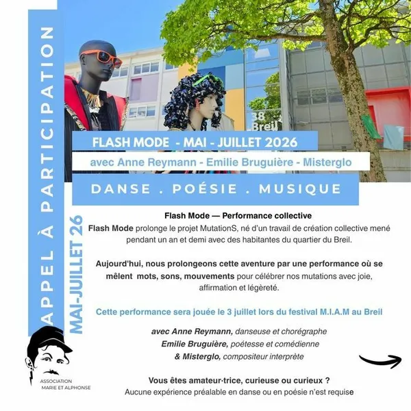 Appel à participation FLASH MODE - performance collective au Breil
