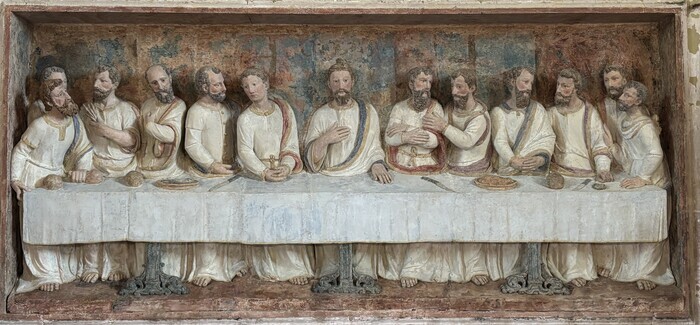 Présentation du retable de la Cène et de sa restauration