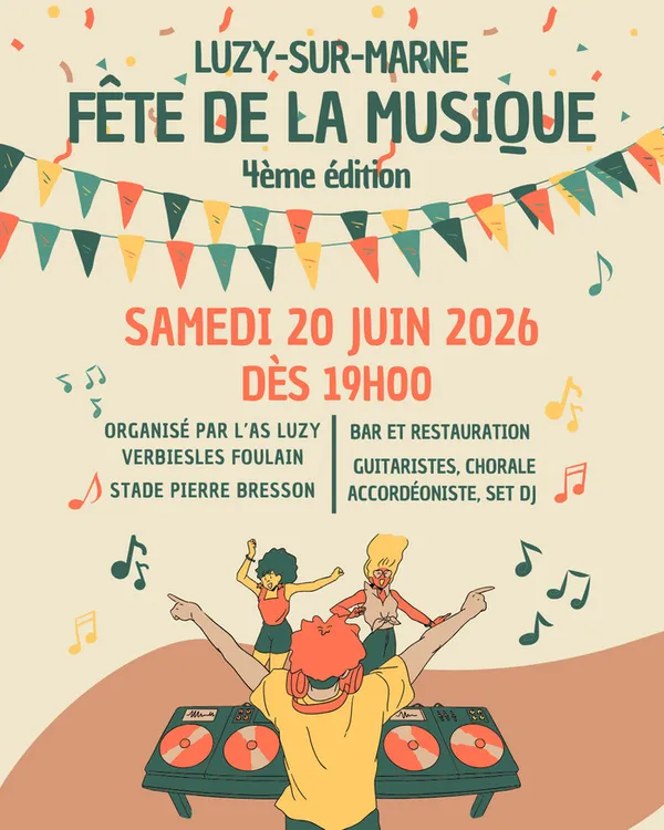 Fête de la musique à Luzy-sur-Marne, samedi 20 juin 2026