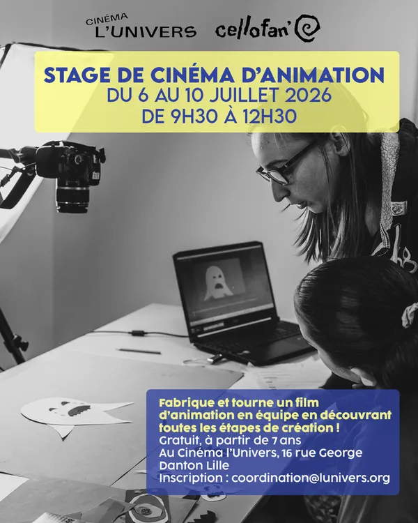 Atelier de réalisation : Stage cinéma d'aniamtion
