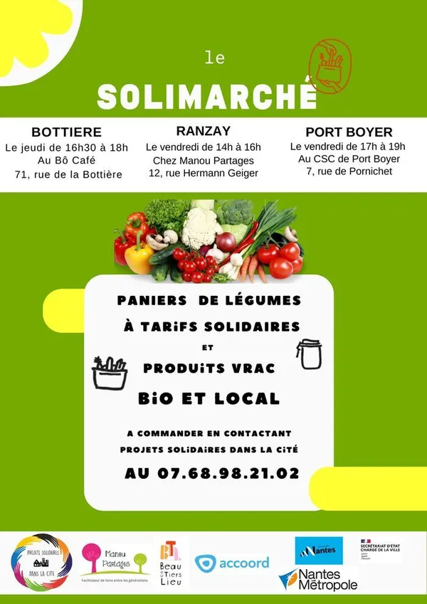 LE SOLIMARCHÉ: paniers de légumes BIO, LOCAL et produits vrac aux Tarifs solidaires