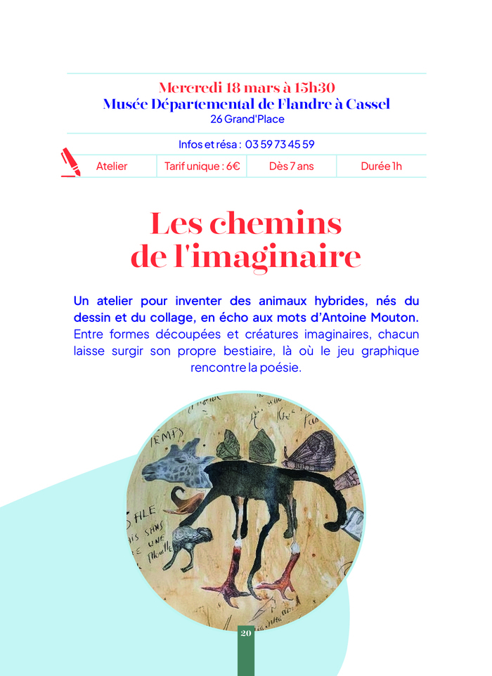 Atelier dessin/collage "Les Chemins de l'Imaginaire" -- Printemps des Poètes
