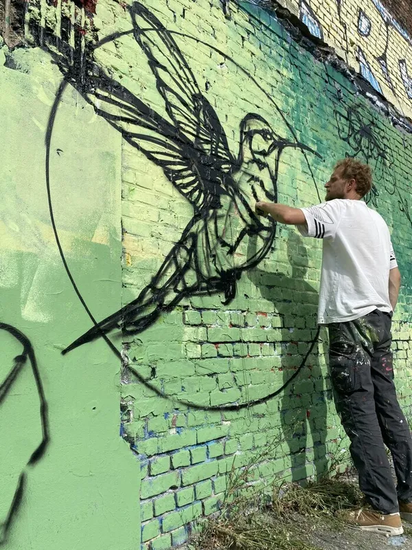 Création d’une fresque par l’artiste Clément Corman