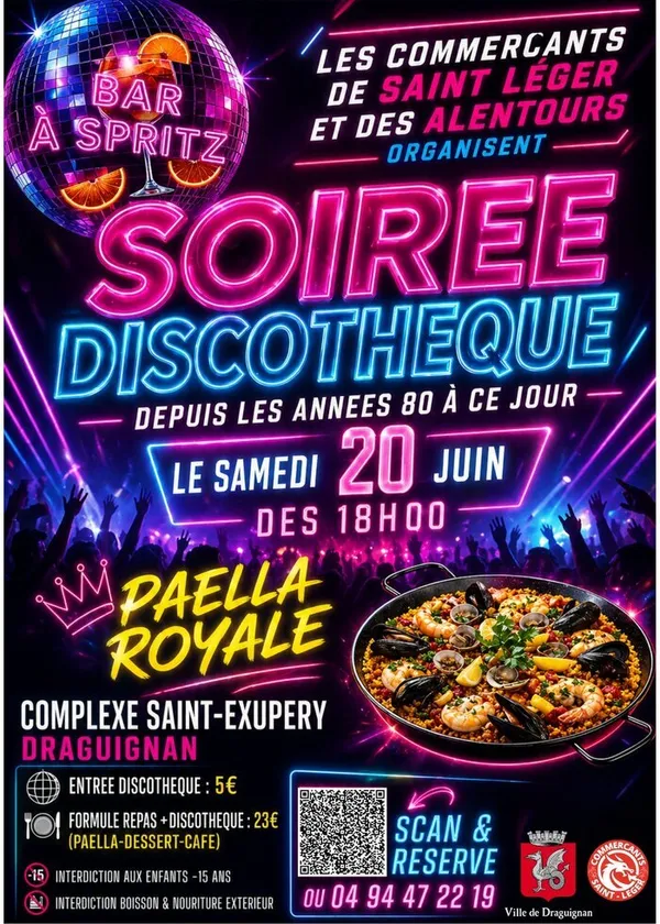 Soirée discothèque années 80'