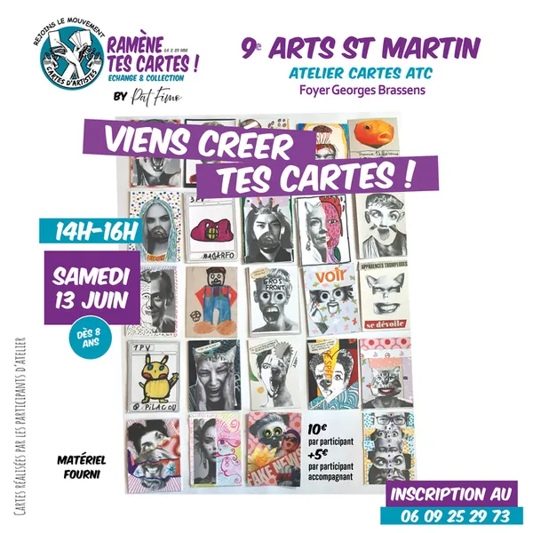 Atelier création de cartes ATC