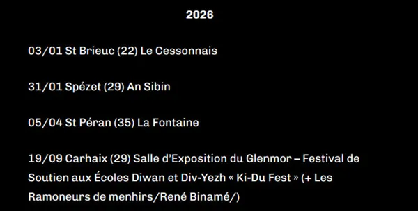 Les prochains concert du Prince Ringard