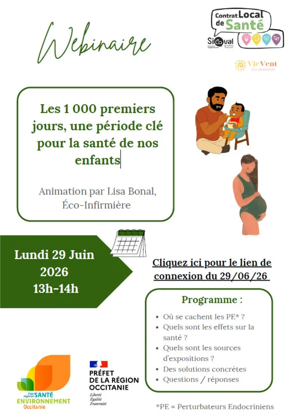 webinaire santé-environnement "Les 1000 premiers jours, une période clé pour la santé de nos enfants"